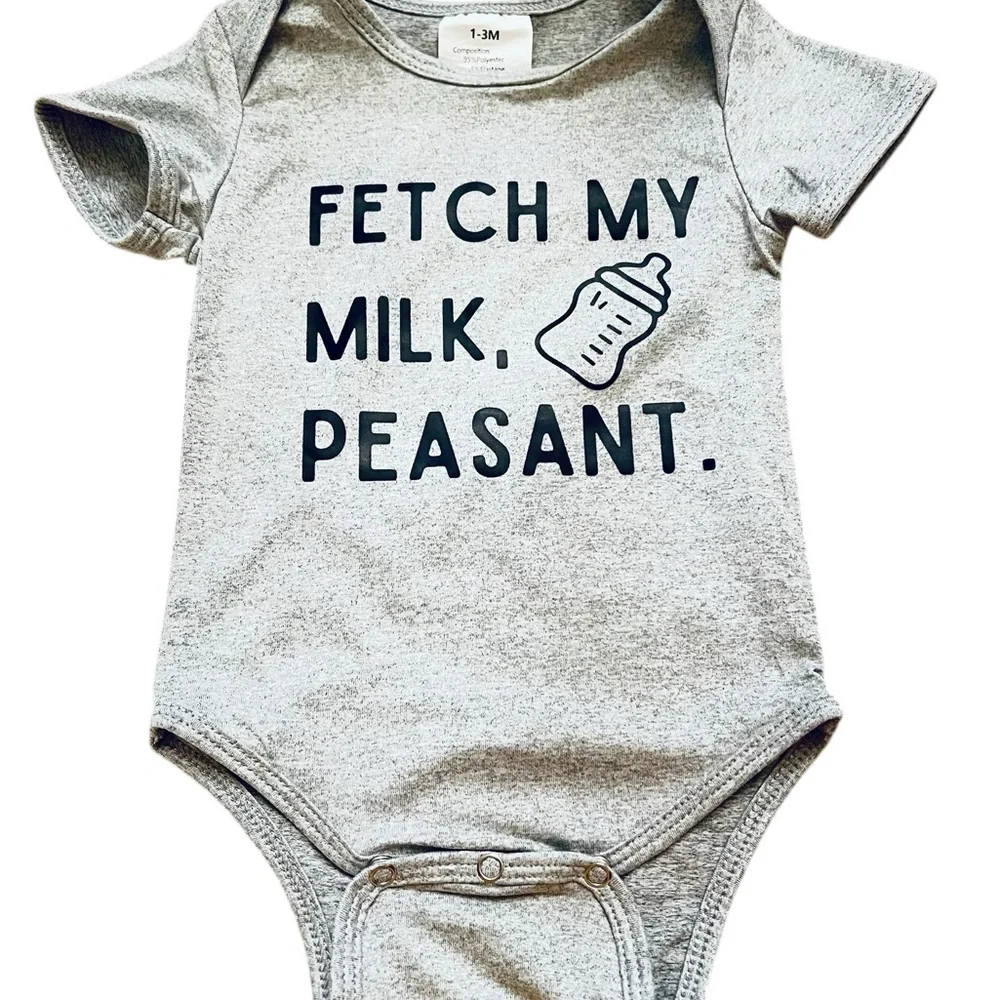 Gray Baby Onesie 1-3 month